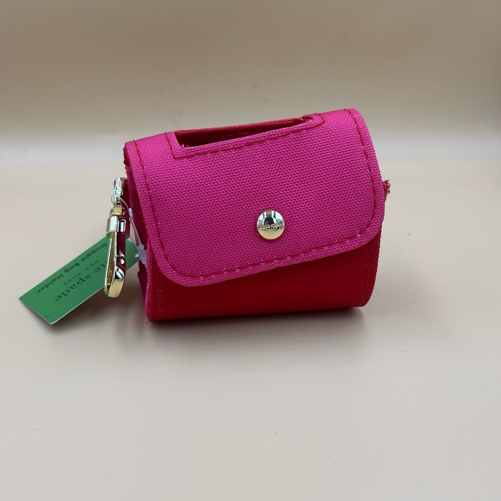 kate spade new york Red/Pink Colorblock Doggie Bag Holder